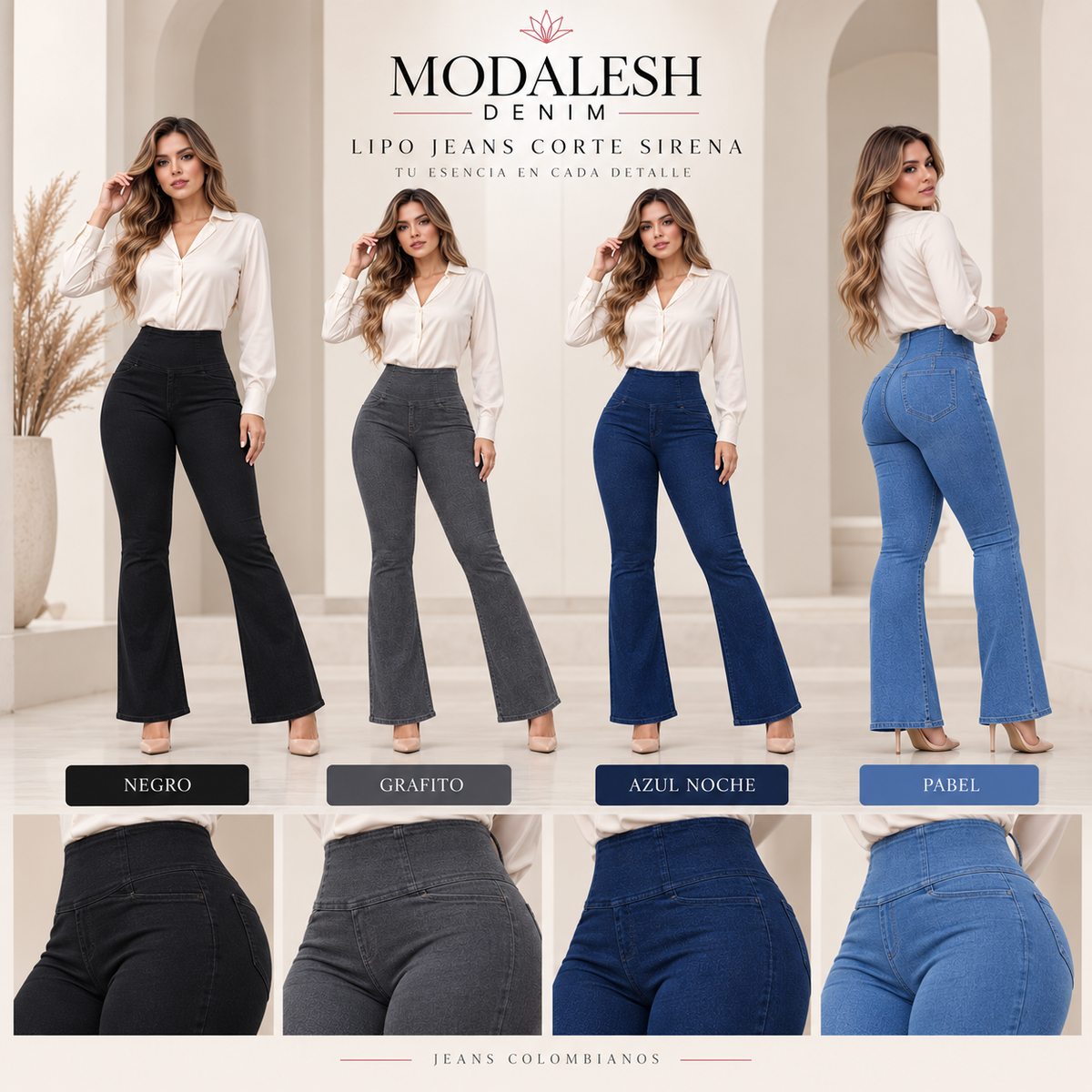 LIPO JEANS FAJERO CORTE SIRENA😱😱OFERTA ILIMITADA