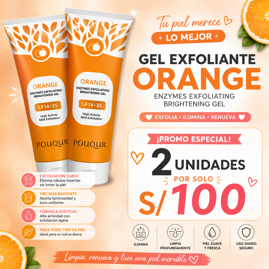 2X 1 GEL EXFOLIANTE  DE ENZIMA ORANGE