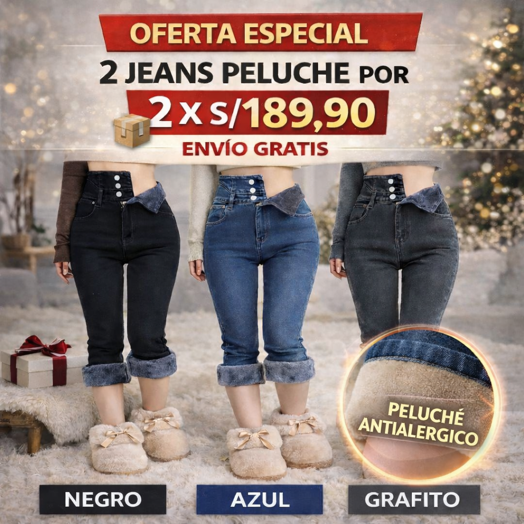 JEANS PELUCHE 3 BOTONES 🤩🤩