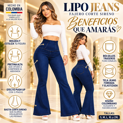 LIPO JEANS FAJERO CORTE SIRENA😱😱OFERTA ILIMITADA