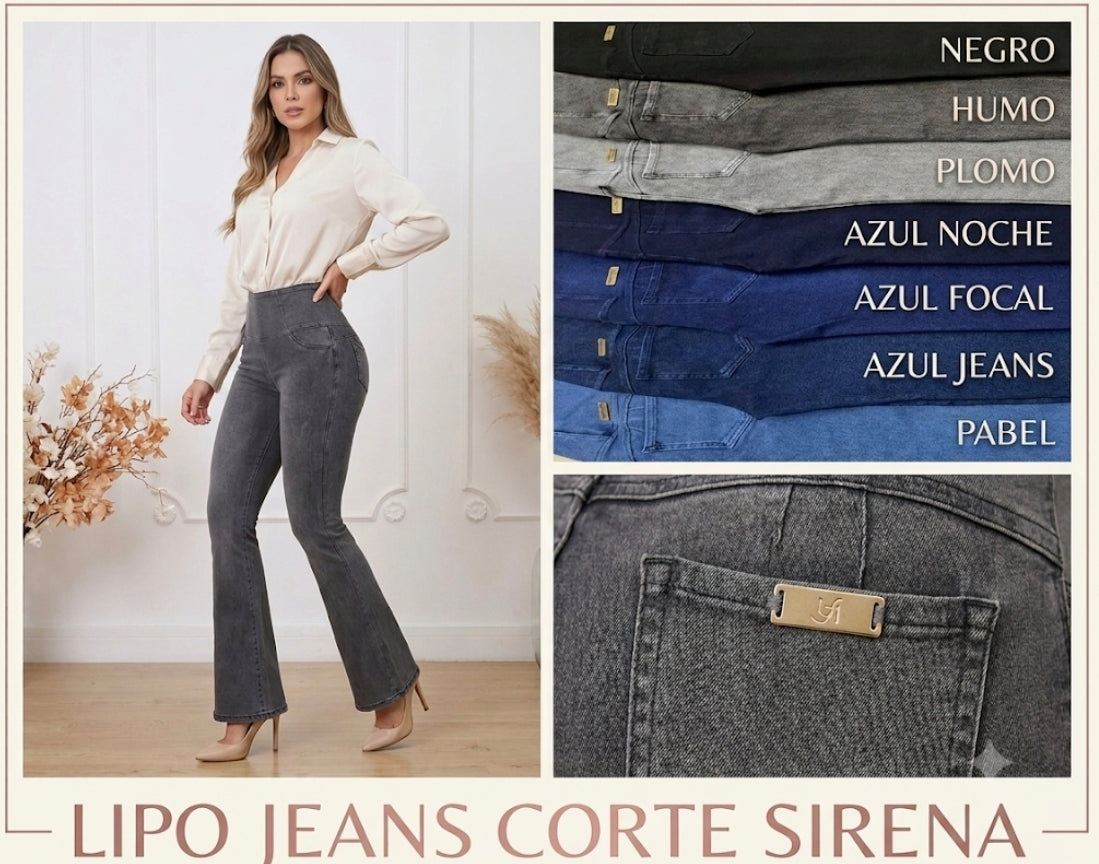 LIPO JEANS FAJERO CORTE SIRENA😱😱OFERTA ILIMITADA