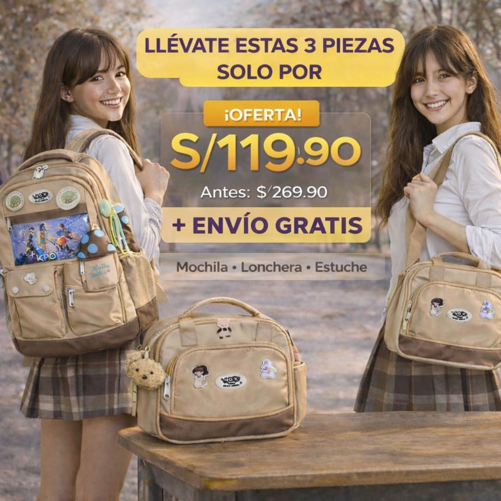 💜 Set COMPLETO  KPOP 3 Piezas - Oferta S/119.90