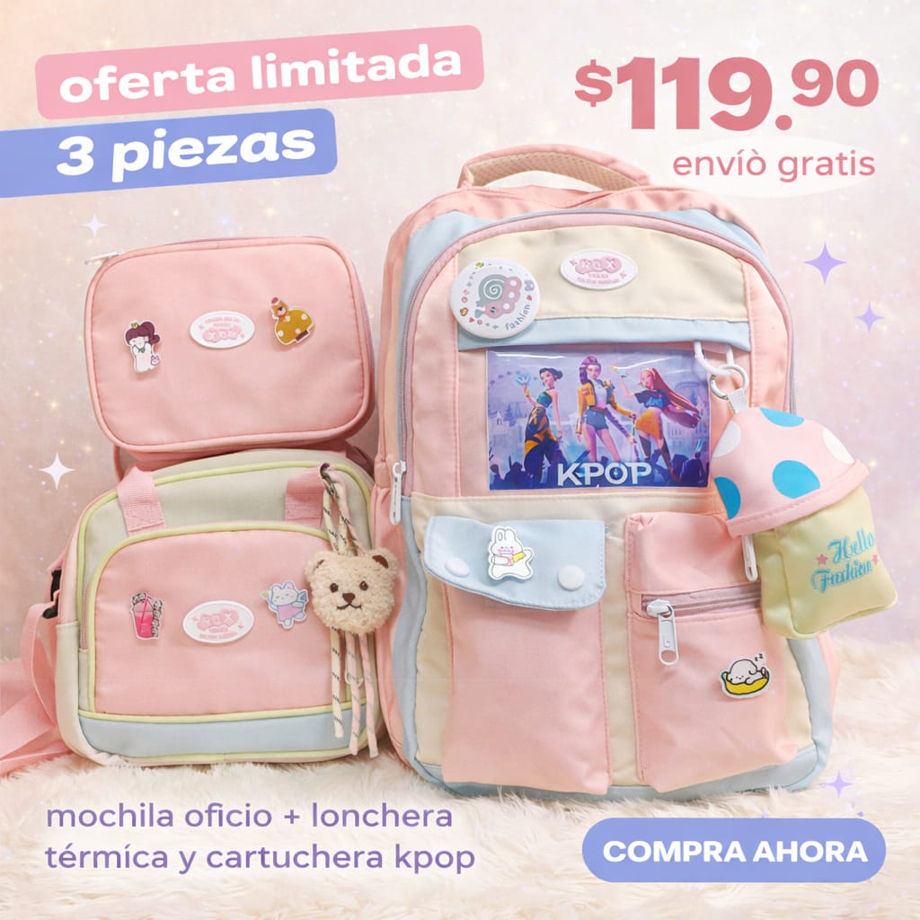 💜 Set COMPLETO  KPOP 3 Piezas - Oferta S/119.90